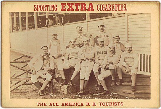 1888 Sporting Extra Cigarettes All America BB Tourists